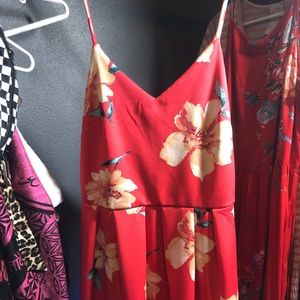 Red flower dress